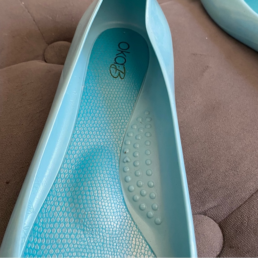 OKA b  Ballet Flat - aqua blue - size 6 - bio-based plastic - Picture 6 of 9